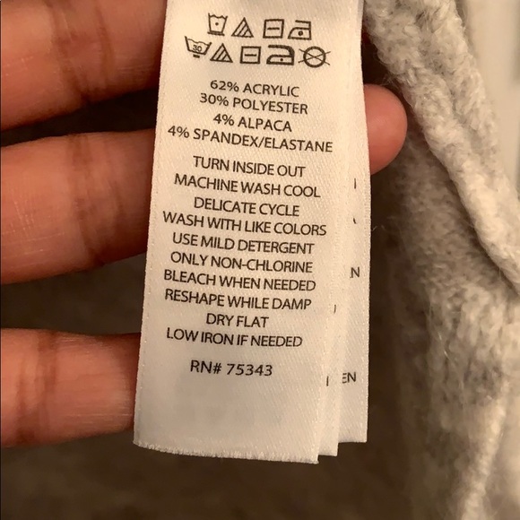 FOR THEE cowl neck gray oversized sweater size M - Picture 7 of 7